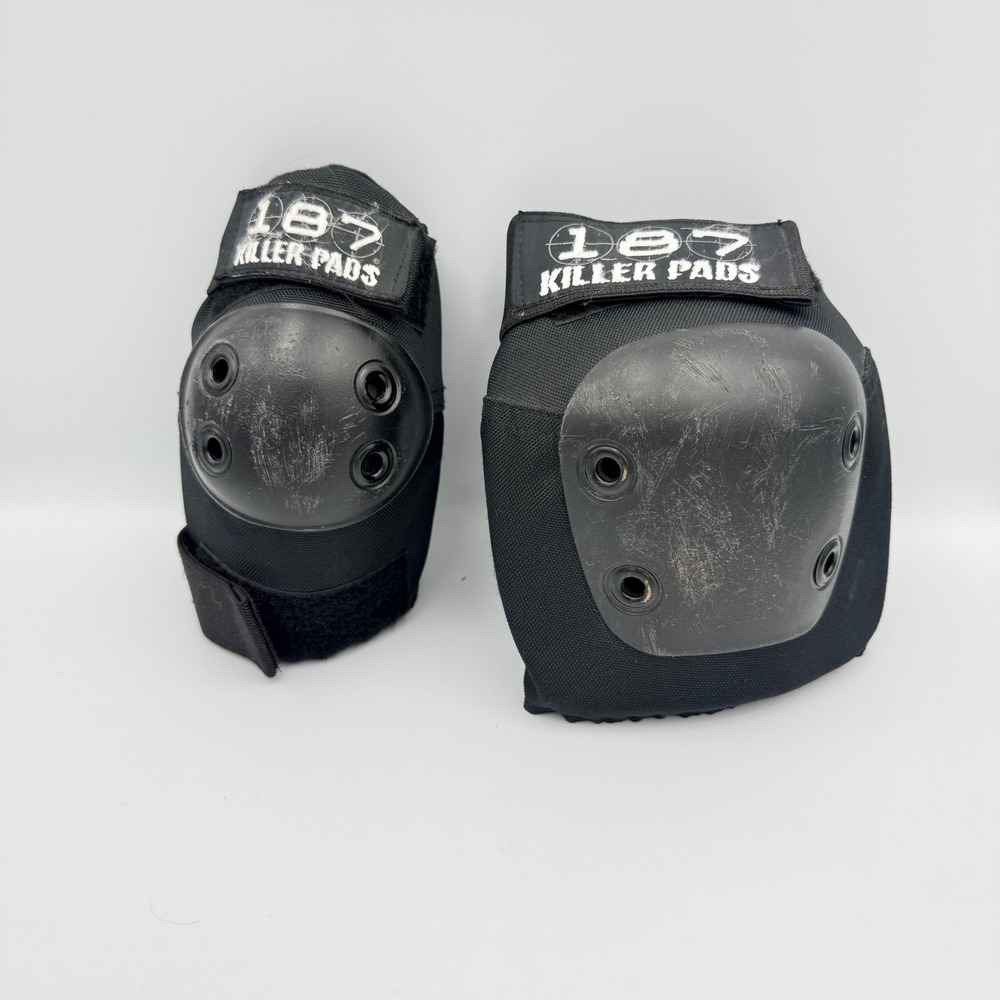 187 Killer Pads XS Left Knee and Elbow Pad Set Black Skateboard Protective Gear